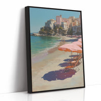 Coral Parasols Guard Mediterranean Dreams