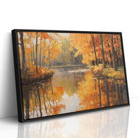 Autumn River Holds Golden Stories