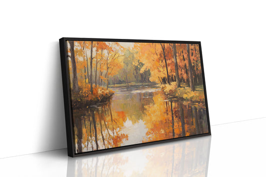 Autumn River Holds Golden Stories