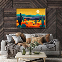 Saguaros Dance Under Golden Moons