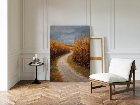 Autumn Path Through Golden Fields