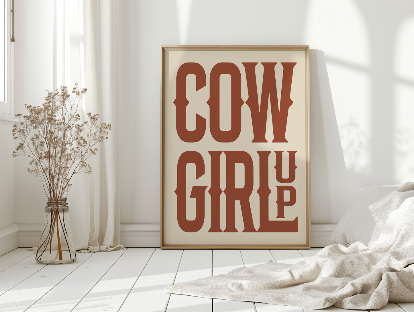 Cowgirl Up Western Typography Print