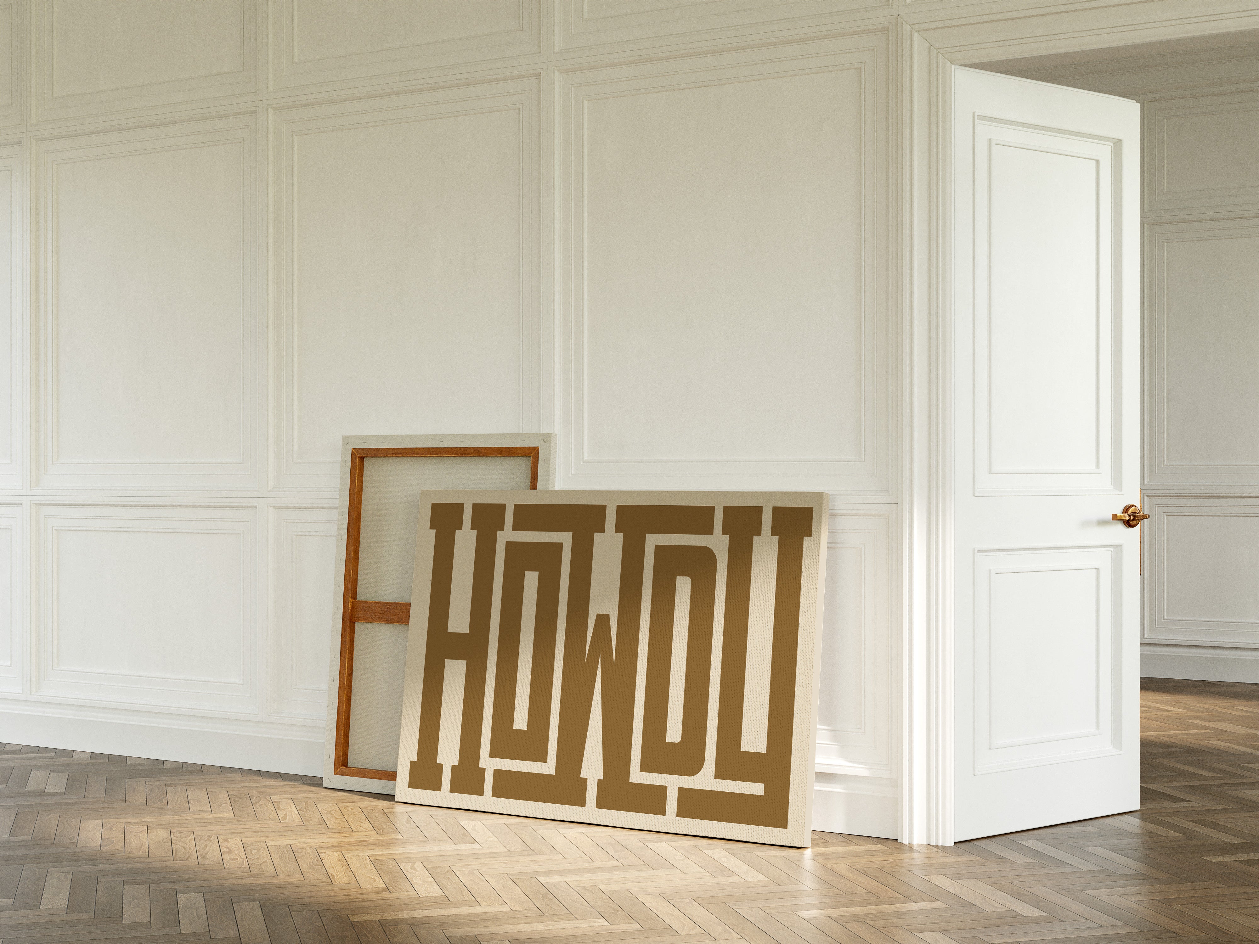 Bold Howdy Western Typography Print