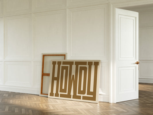 Bold Howdy Western Typography Print