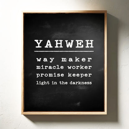 Yahweh Chalkboard Declaration