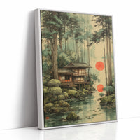 Forest Lake Teahouse At Sunset