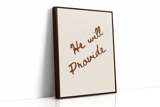 Coffee Words On Cream Canvas