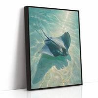 Spotted Grace Glides Through Jade Waters