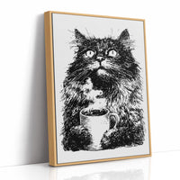 Cat Needs Coffee First