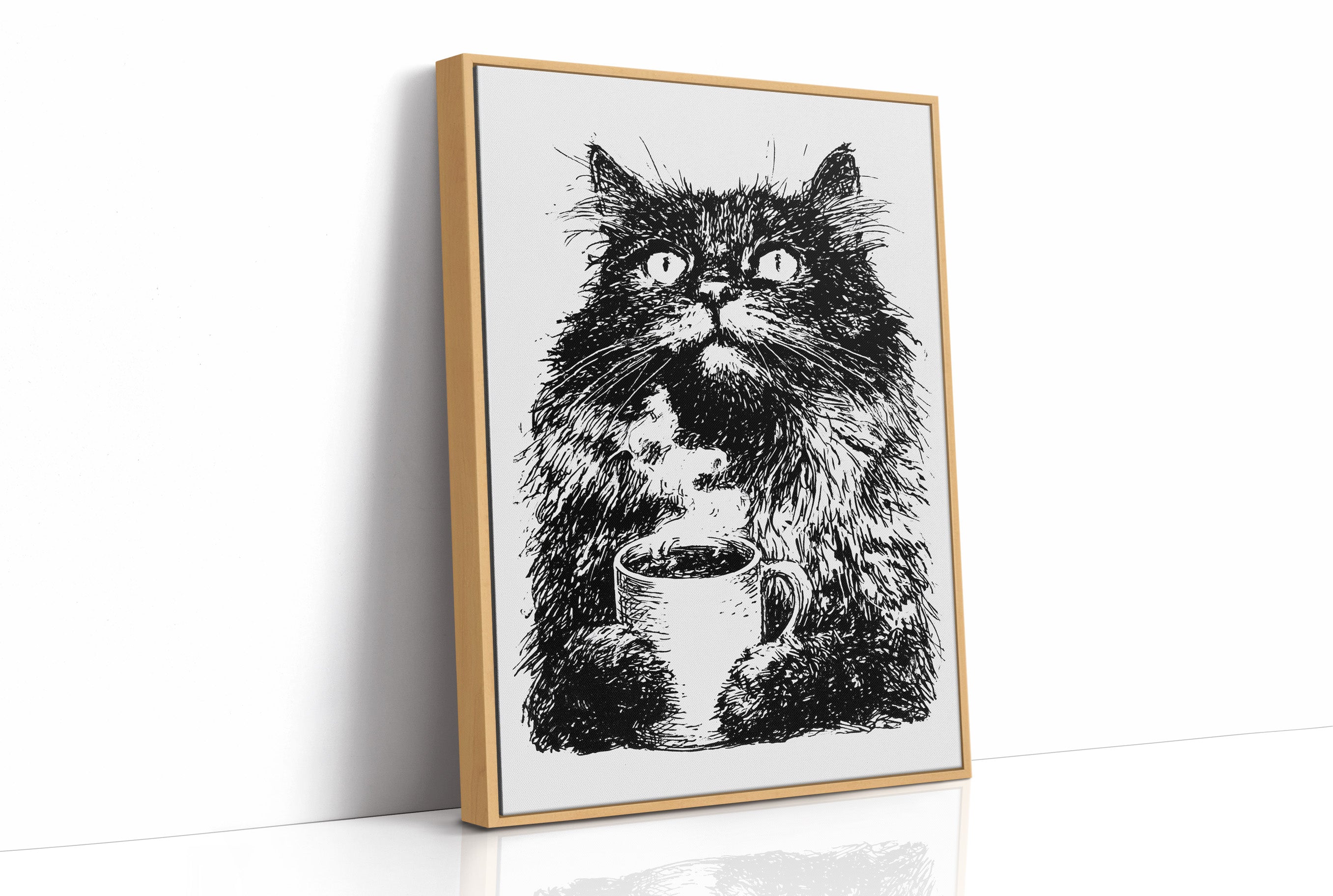 Cat Needs Coffee First