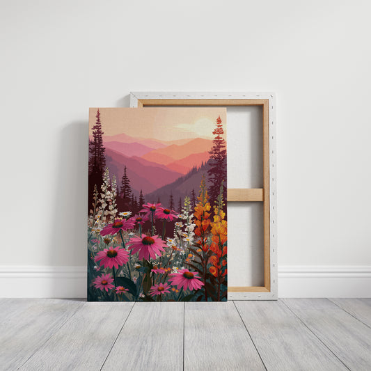 Sunset Serenade Over Wild Blooms