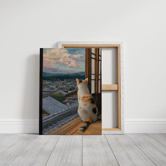 Calico Dreams On Window Ledge