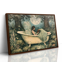 Clawfoot Tub Under a Forest Moon