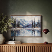 Alpine Lake Mirrors Winter's Grace