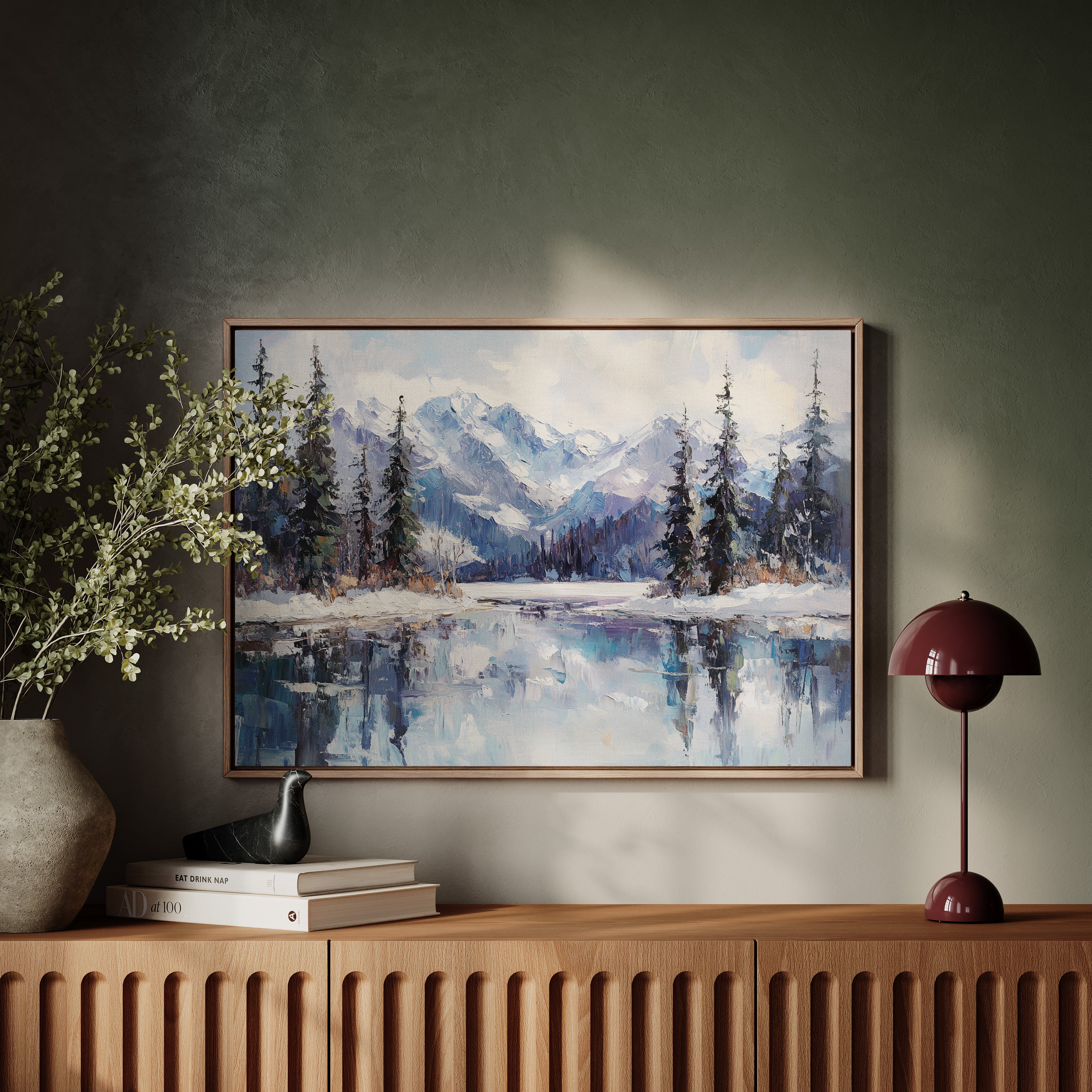 Alpine Lake Mirrors Winter's Grace