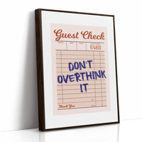 Order Up: Stop Overthinking