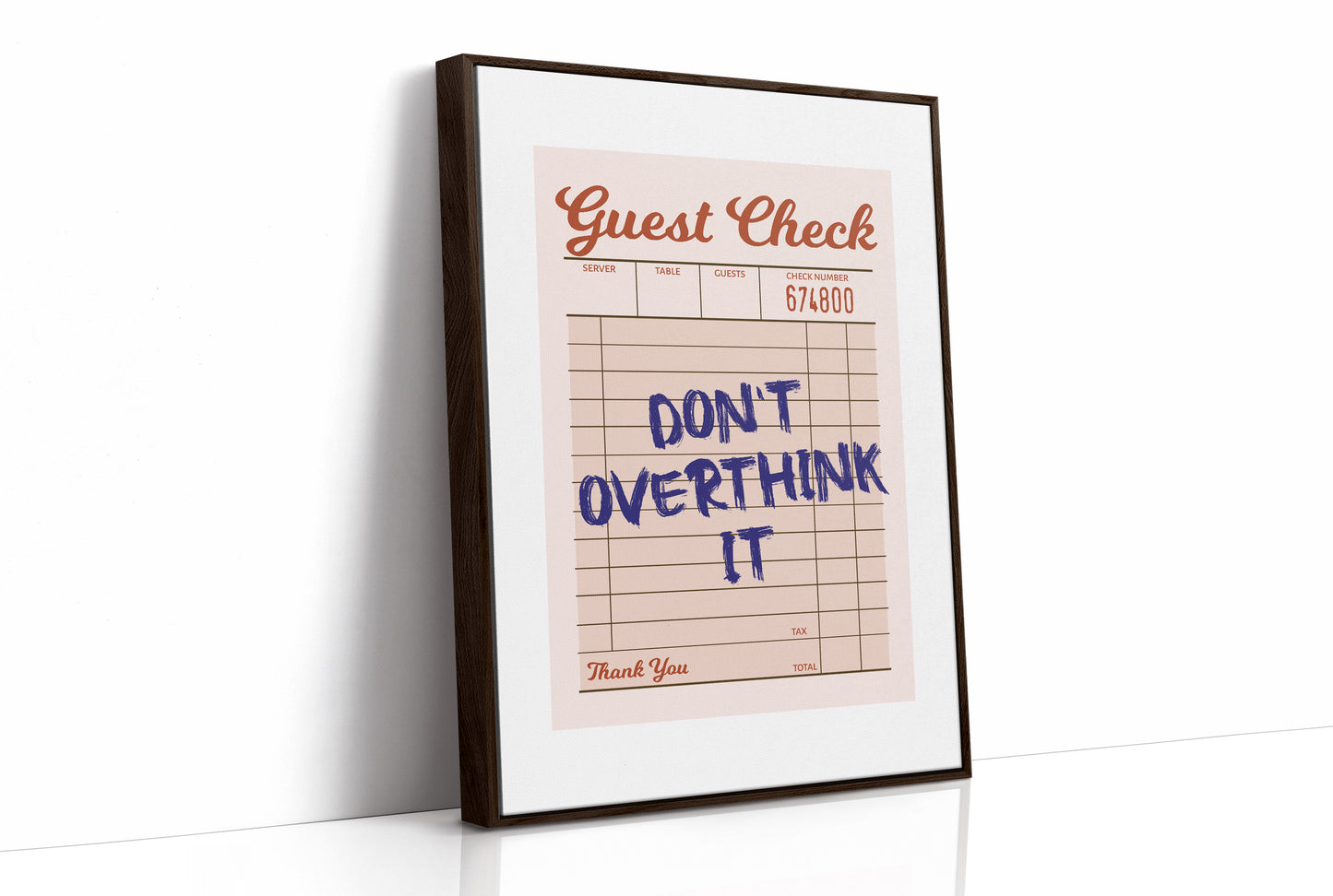 Order Up: Stop Overthinking