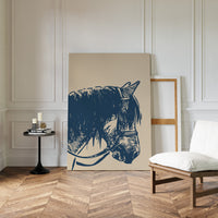 Midnight Blue Stallion Speaks Softly