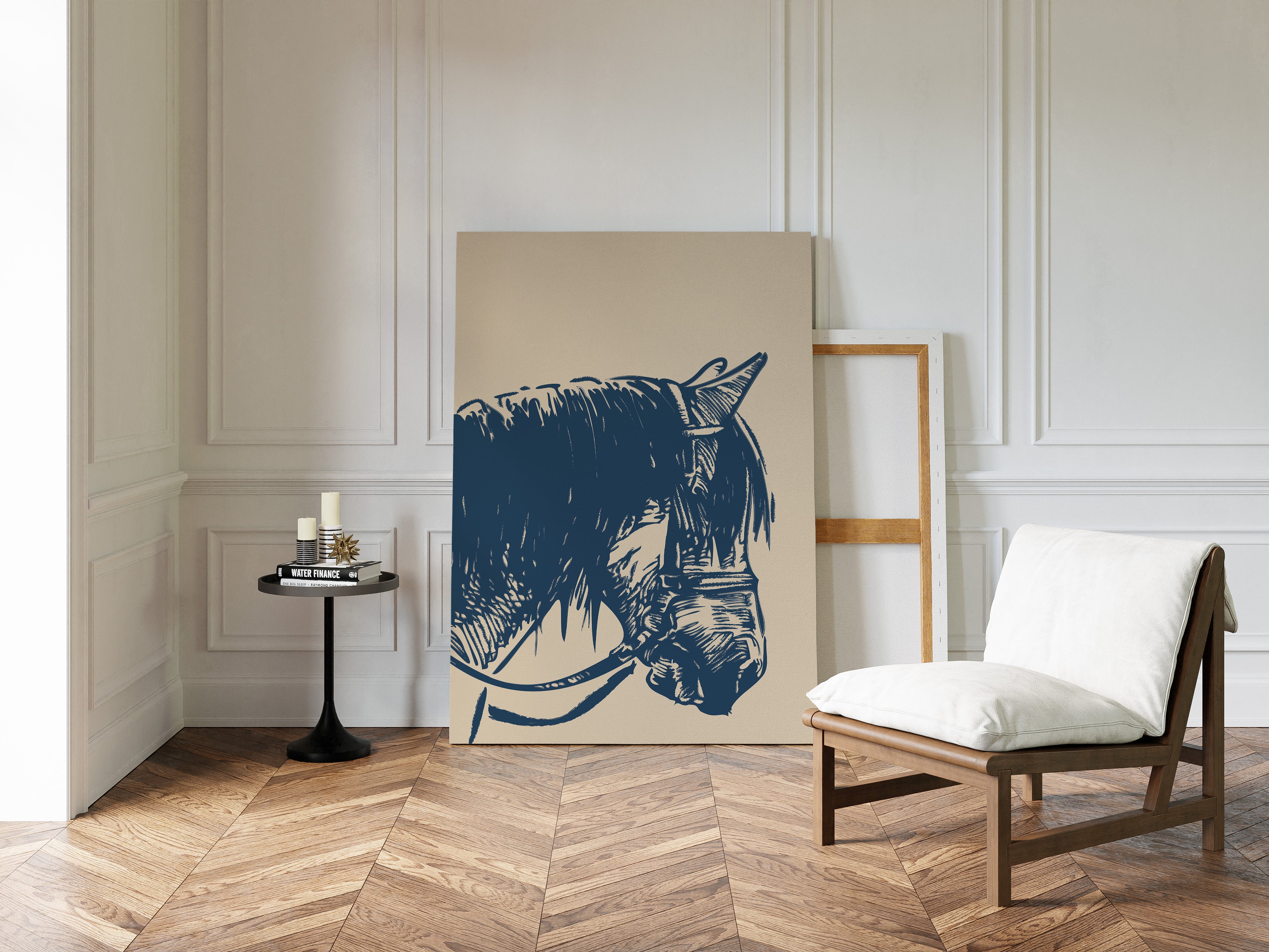 Midnight Blue Stallion Speaks Softly