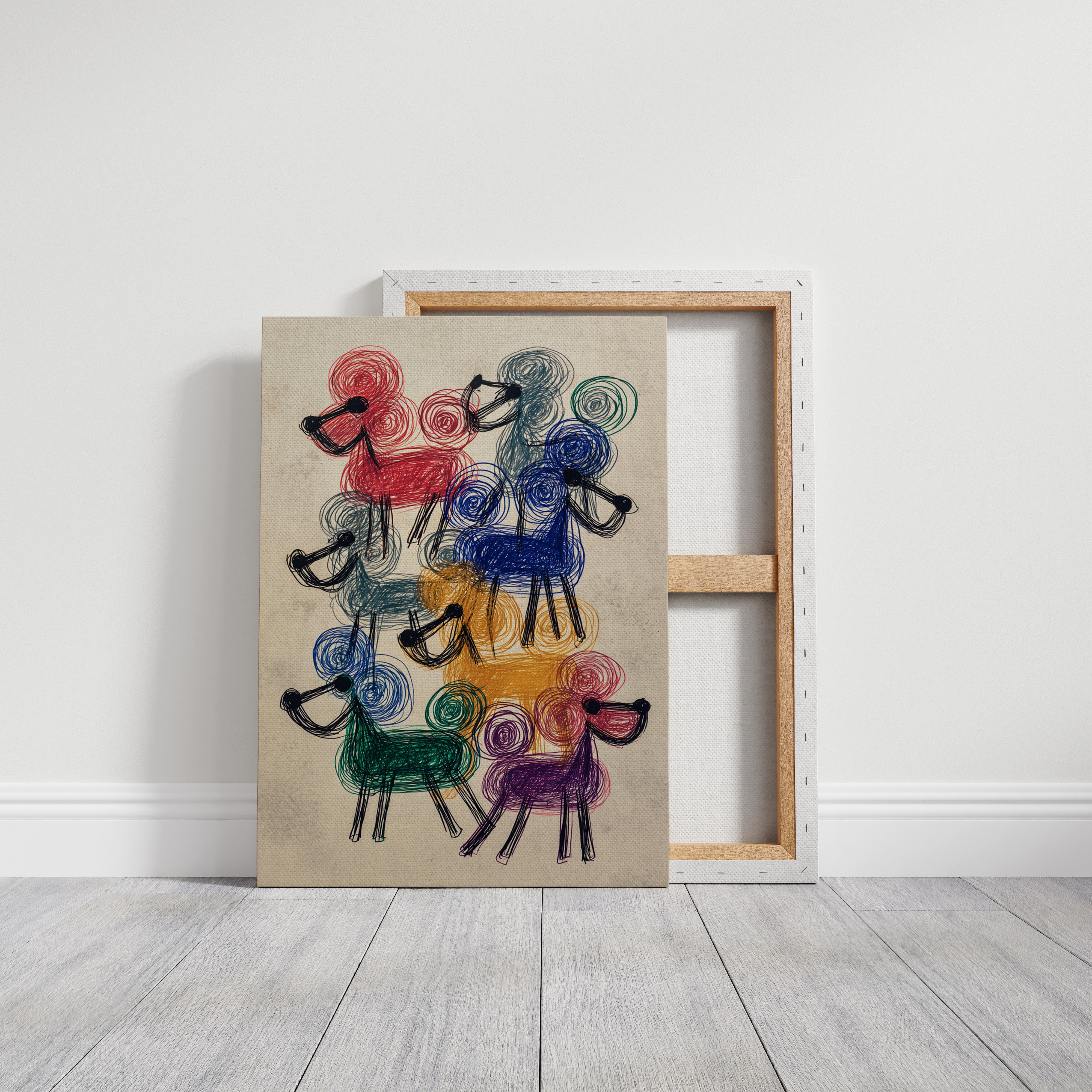 A Parade of Playful Poodles