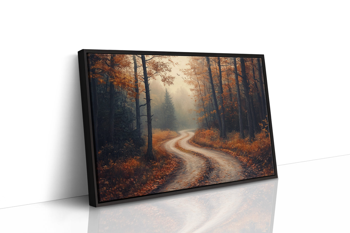 Autumn Roads Wind Through Golden Mist
