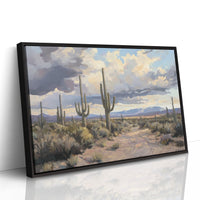 Desert Path Beckons Storm Clouds