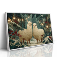 Alpacas in the Winter Garden