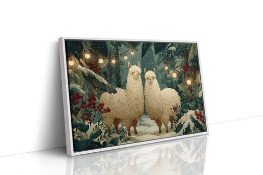 Alpacas in the Winter Garden