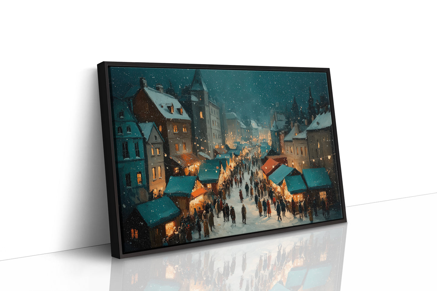 Snow Falls on the Market Square