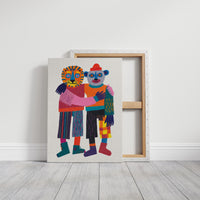 Embrace of Colorful Companionship