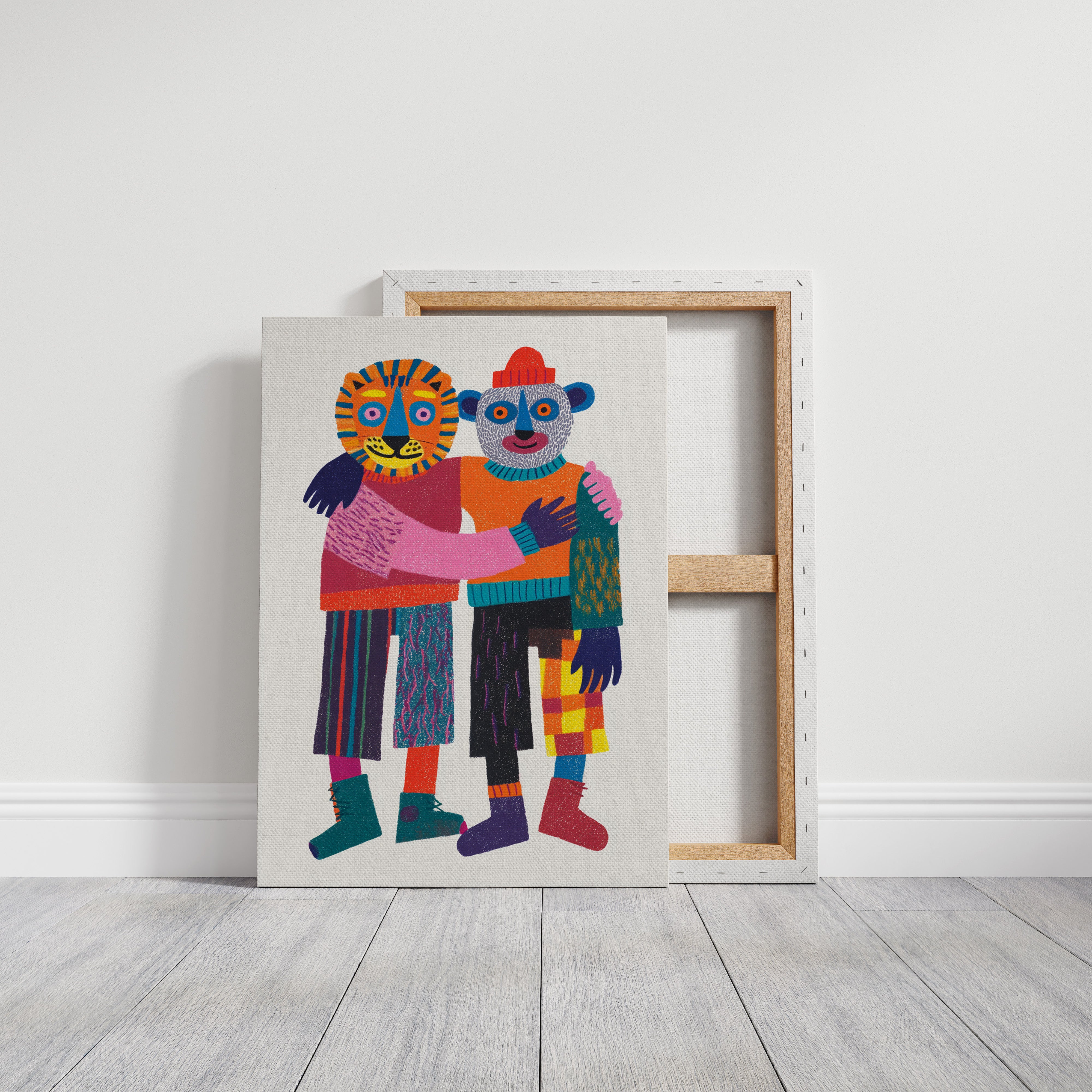 Embrace of Colorful Companionship