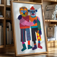 Embrace of Colorful Companionship