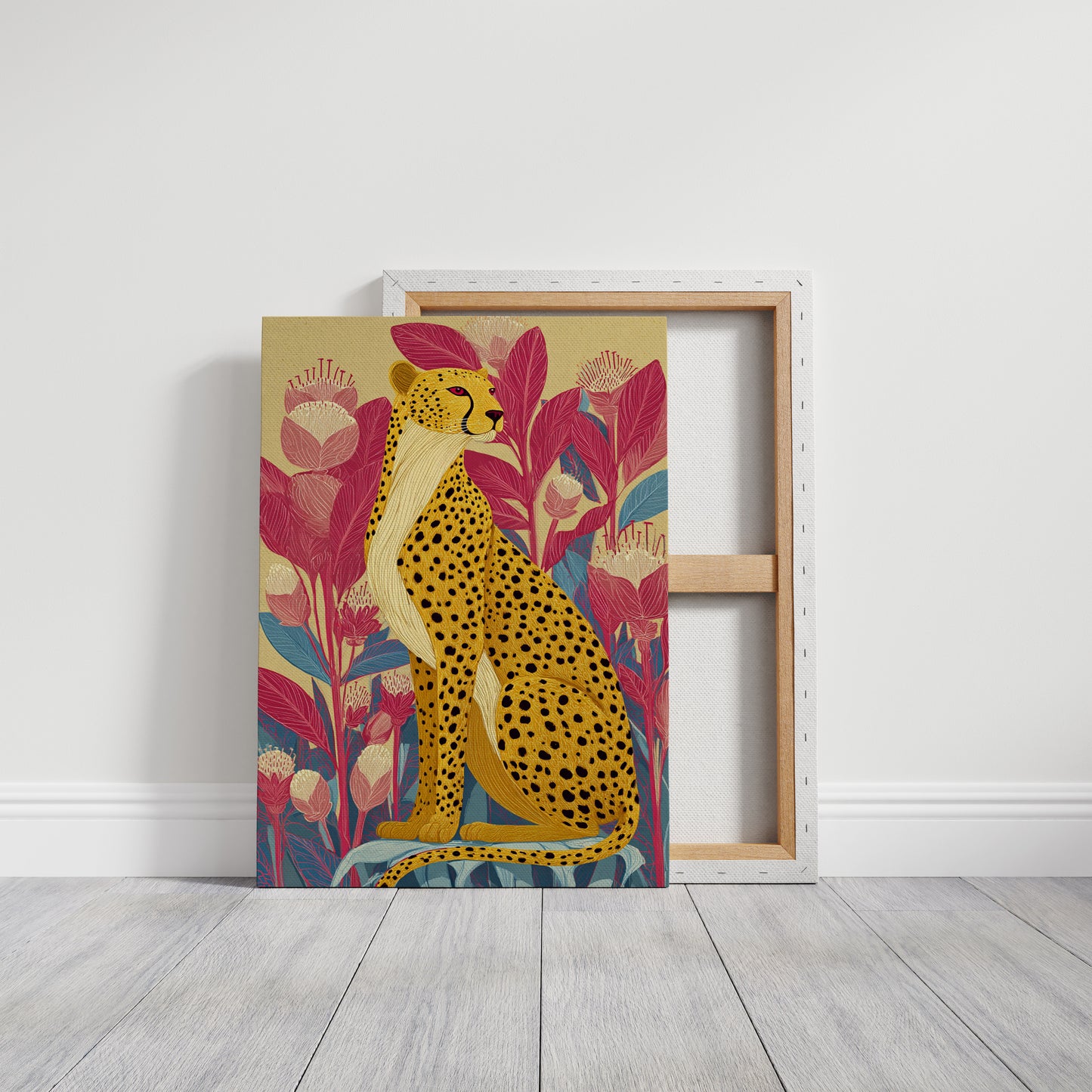 Elegance Among Vibrant Blooms