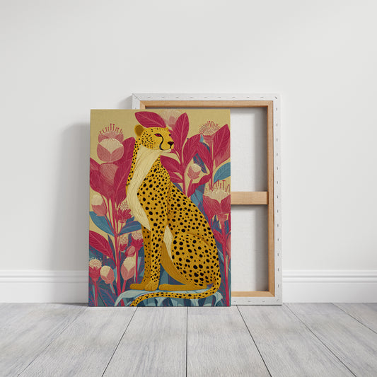 Elegance Among Vibrant Blooms