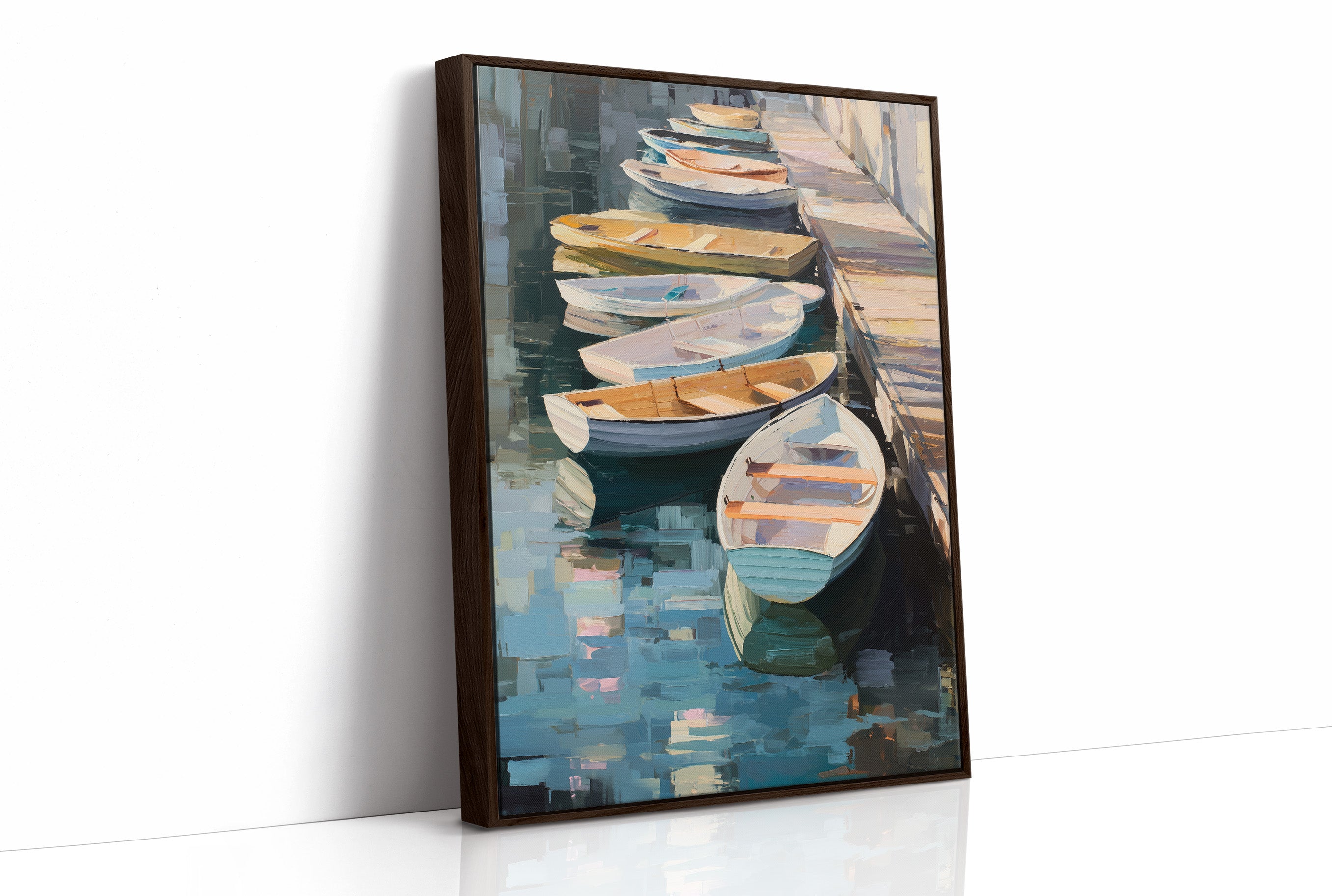 Harbor Boats Wait For Morning