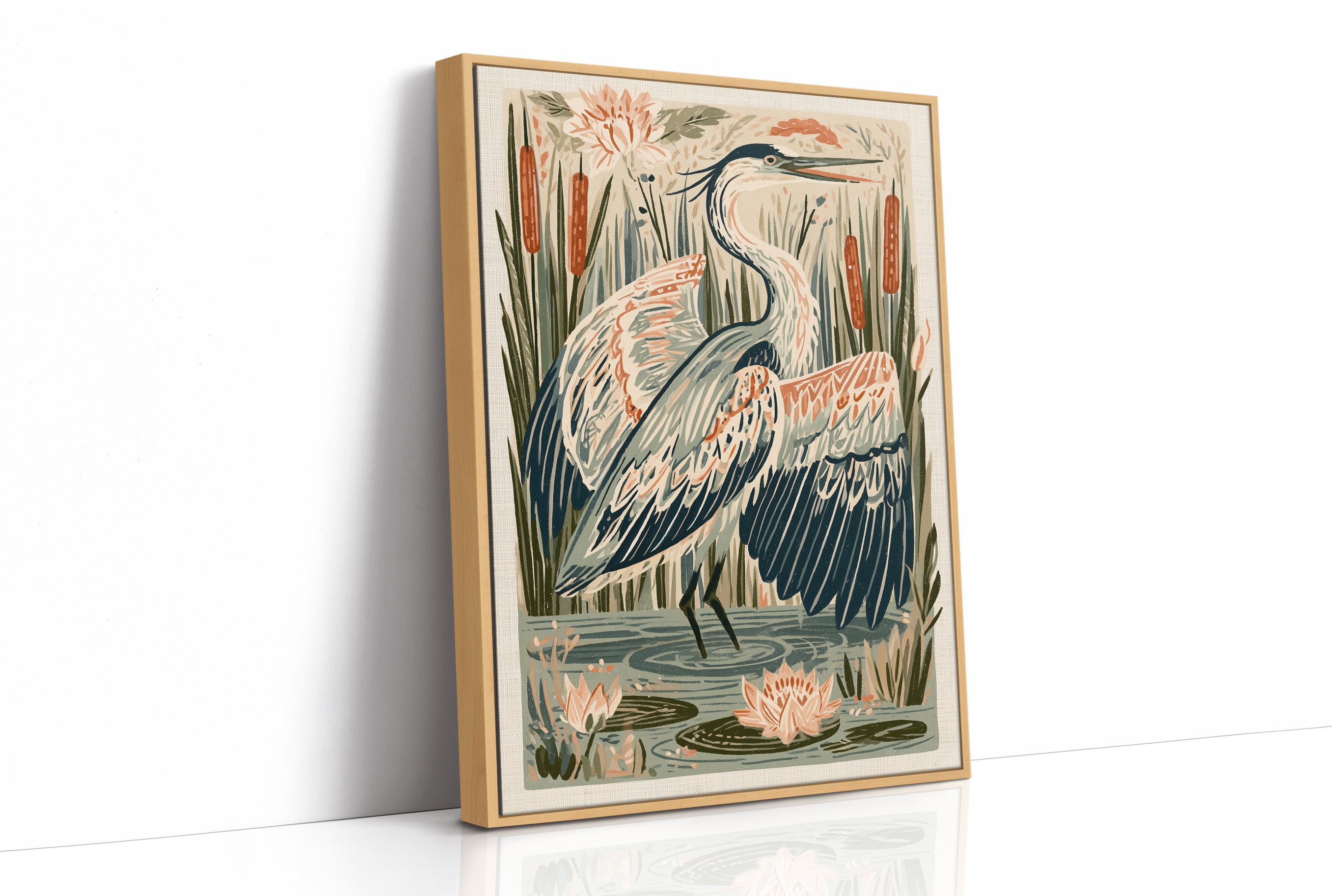 Heron In The Rippling Shallows