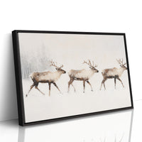 Winter Caribou Cross Misty Plains