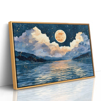 Golden Moon Over Sleeping Water