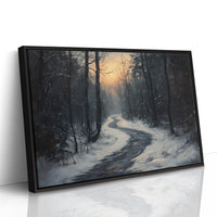 Winter Path Beckons Golden Dawn