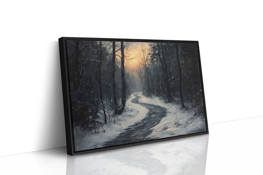 Winter Path Beckons Golden Dawn