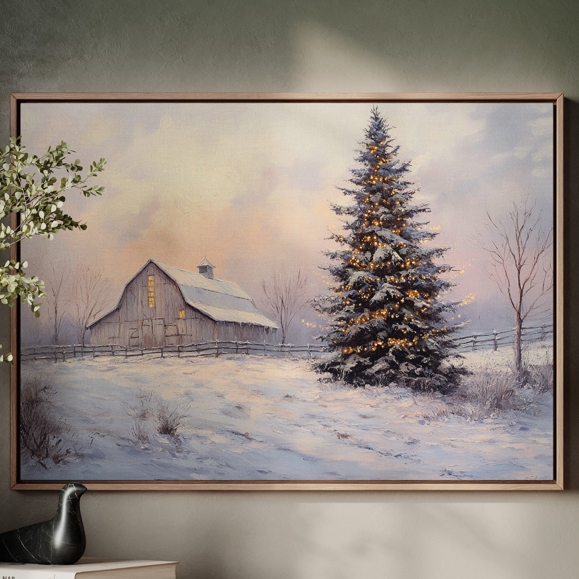 Winter Lights Warm The Farmstead