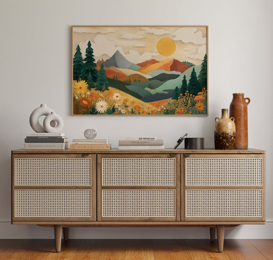 Daisies Catch Mountain Morning Light
