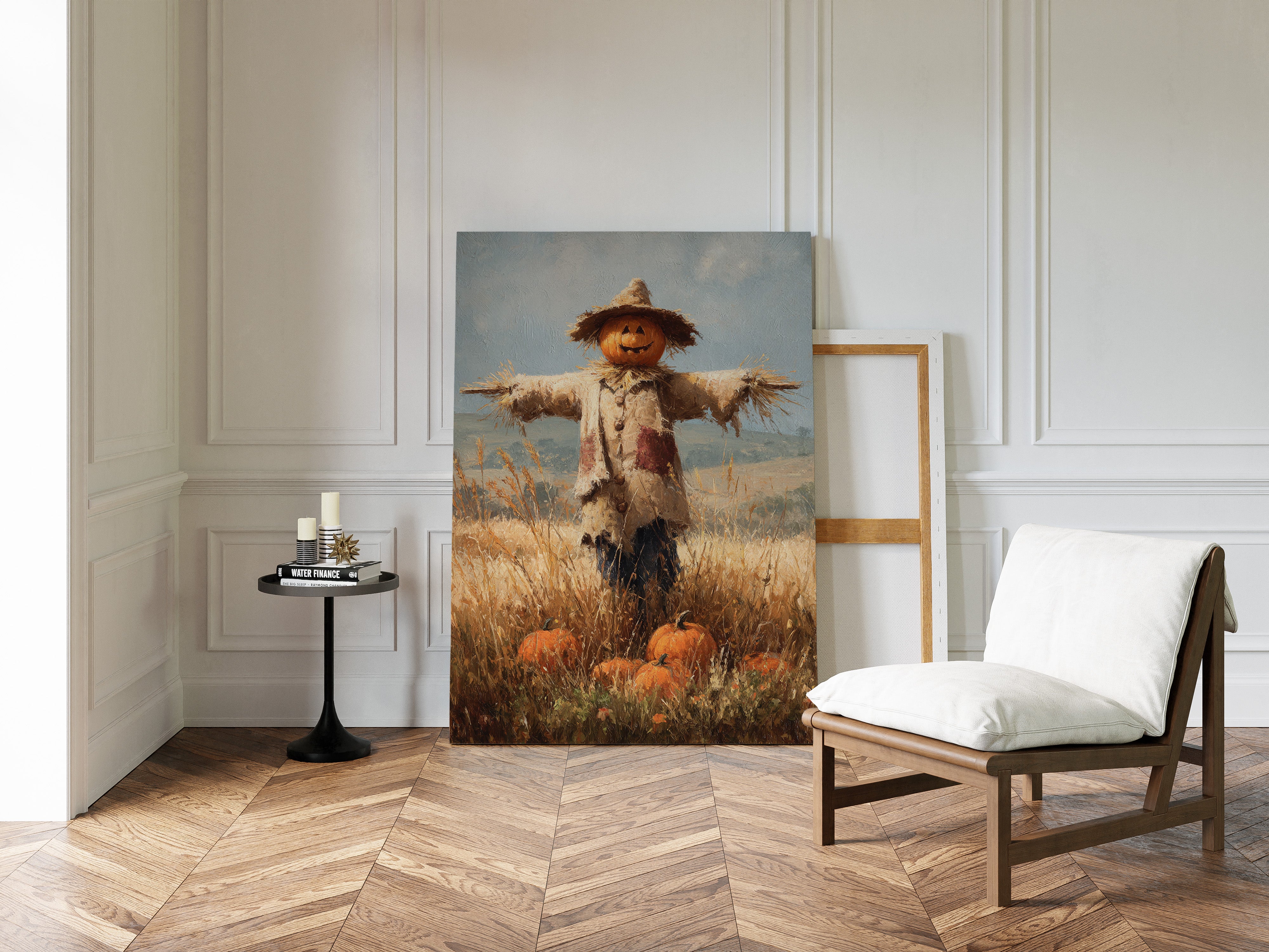 Harvest Guardian Watches Golden Fields