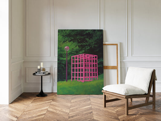 Pink Geometry Dreams In Green