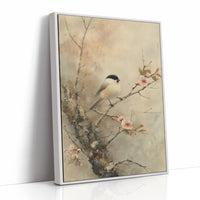 Little Bird Meets Cherry Blossom Spring