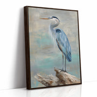 Blue Stillness On Driftwood Perch