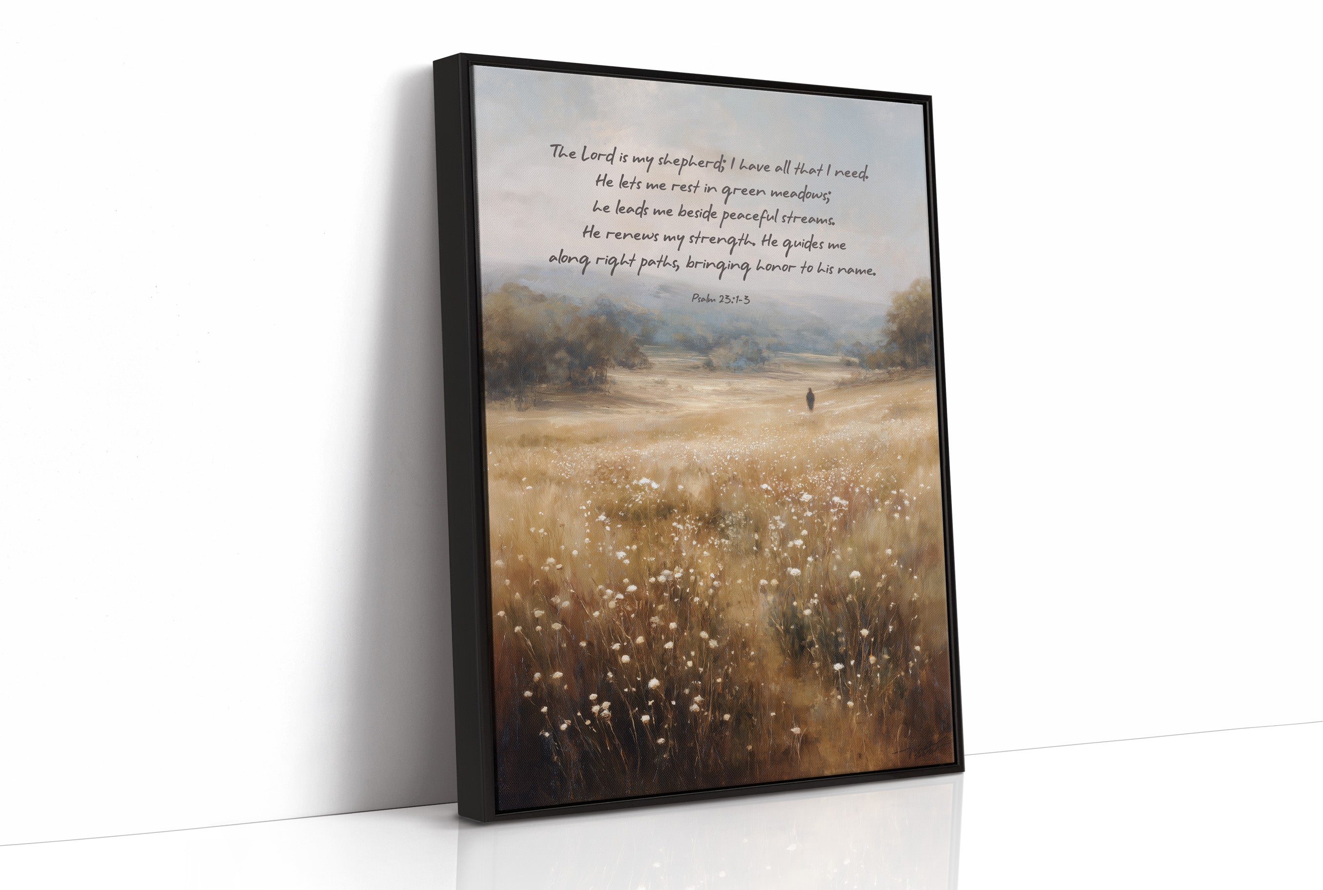 Psalm's Promise On Wooden Table