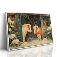 Ponies at the Barn Door