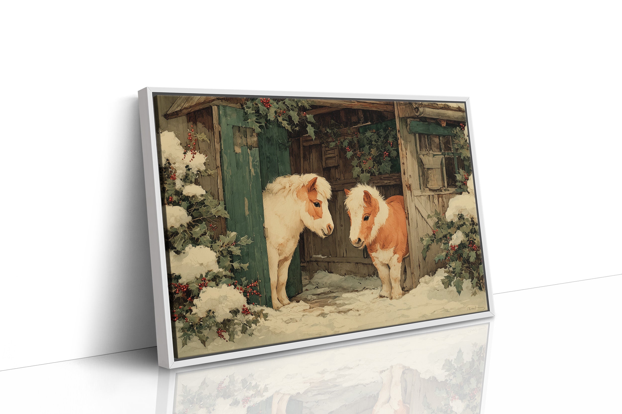 Ponies at the Barn Door