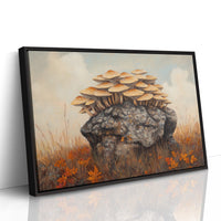 Autumn Mushrooms Crown Ancient Stone